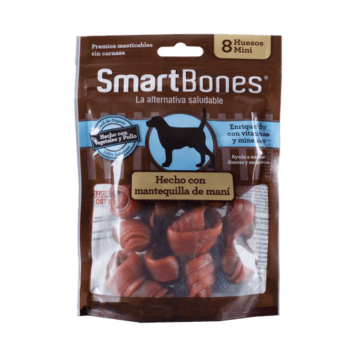 Snack Para Perro Miniatura Smartbones Mantequilla De Maní Mini