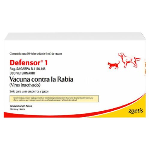 Vacuna Para Perro Y Gatodefensor-1 X 1 Ml- Rabia