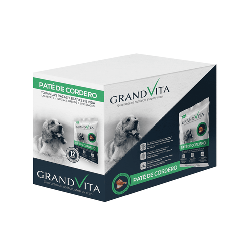 Alimento Humedo Grand Vita De Cordero Para Perro 100 Grs Caja X12