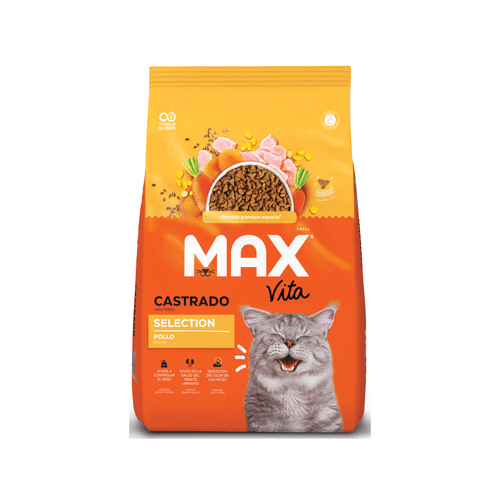 Comida Para Gato Max Vita Adulto Castrado Selection Pollo