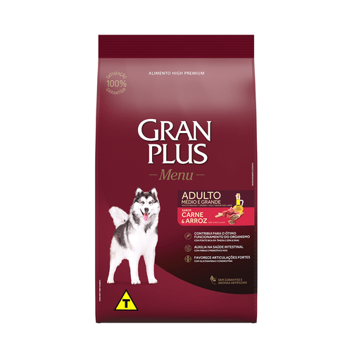 Alimento para Perros Adultos Gran plus Menu Carne y Arroz